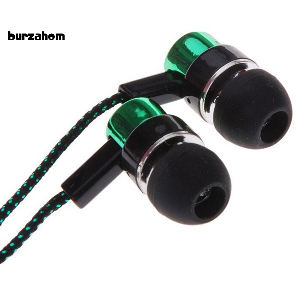 Tai Nghe Nhét Tai Jack 35mm Bass Trầm Thiết Kế Dây Bện Thời Trang Điện Thoại