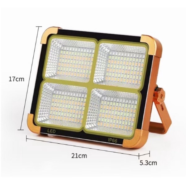 Đèn Năng Lượng Mặt Trời 300w 100 LED SIÊU SÁNG, có kèm sạc lưới 220v + đầu ra usb