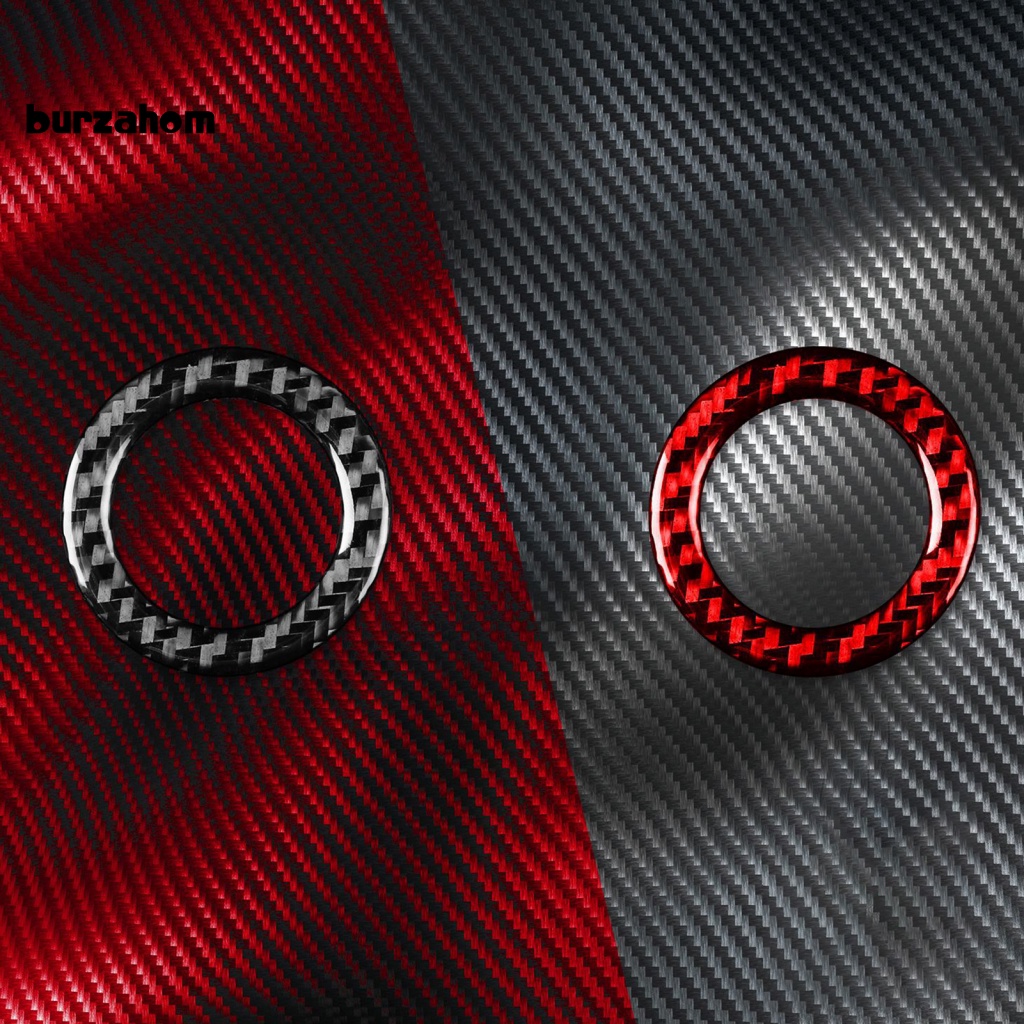 Miếng Dán Trang Trí Nút Khởi Động Xe Hơi Tự Dính Họa Tiết Sợi Carbon Cho Forester 13-19