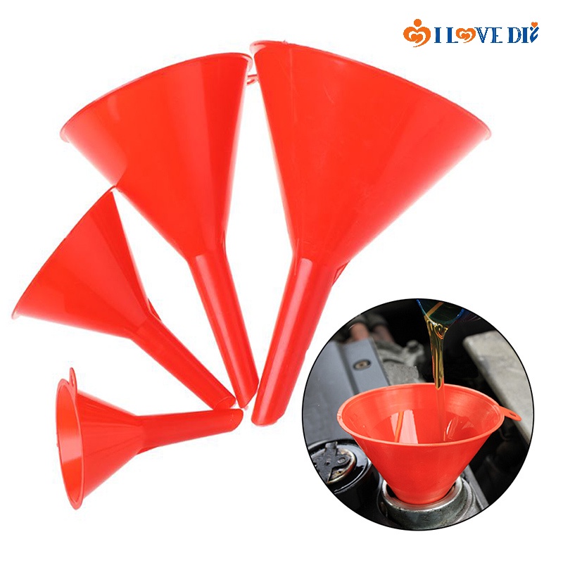 Bộ 4 Phễu Nhỏ Bằng Nhựa Chống Văng Dầu Động Cơ Xe Hơi / Mô Tô