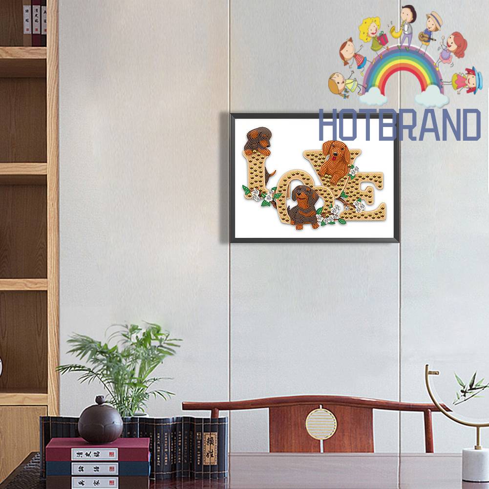 Bộ Tranh Đính Đá 5D Tự Làm Hình Tình Yêu Trang Trí Nhà Cửa