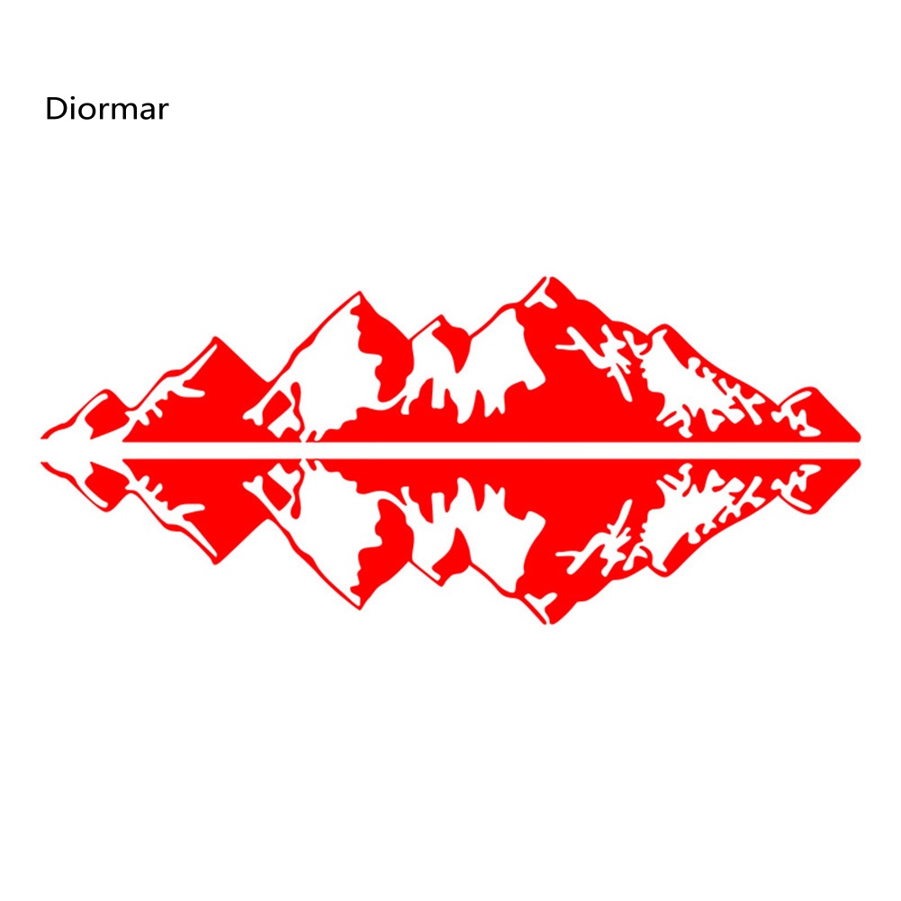 Miếng Dán Trang Trí Cửa Xe Hơi Bằng PVC Hình Ngọn Núi Độc Đáo