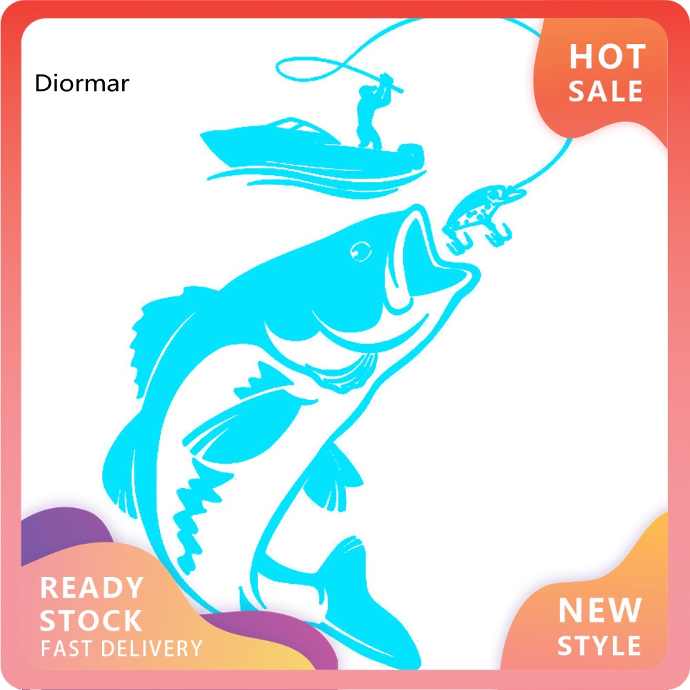 Miếng Dán Trang Trí Xe Hơi Hình Cá / Thuyền / Cá Phản Quang Độc Đáo