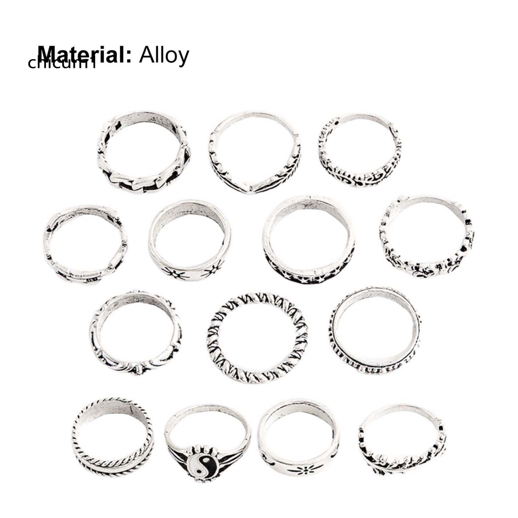 Cc Set 14 Nhẫn Đeo Khớp Ngón Tay Thái Cực Quyền Tinh Tế Phù Hợp Với Mọi Phong