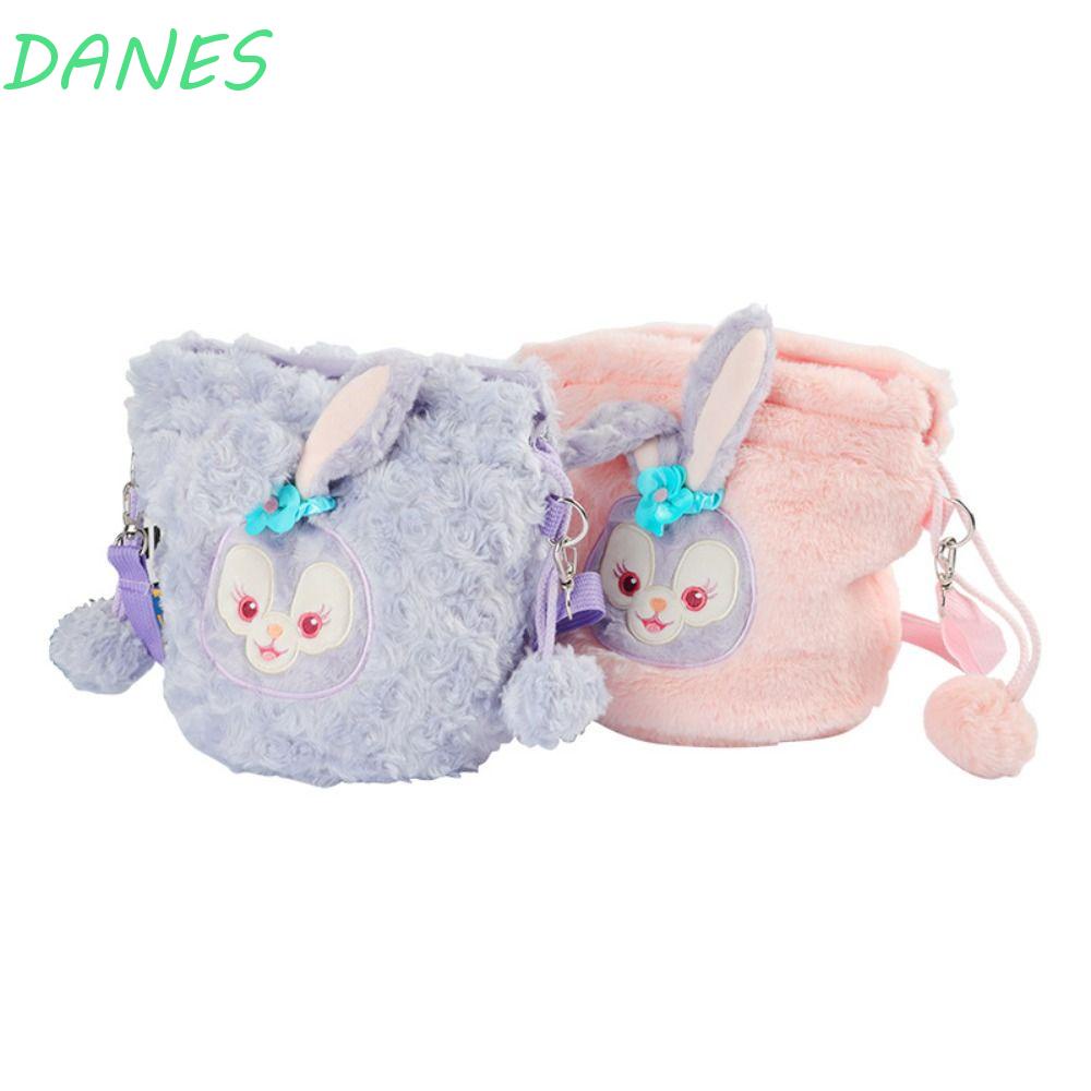 DANES Túi Đeo Chéo Vai Hình Thỏ Hoạt Hình Bằng Vải Lông Thời Trang Đa Năng Dành Cho Nữ