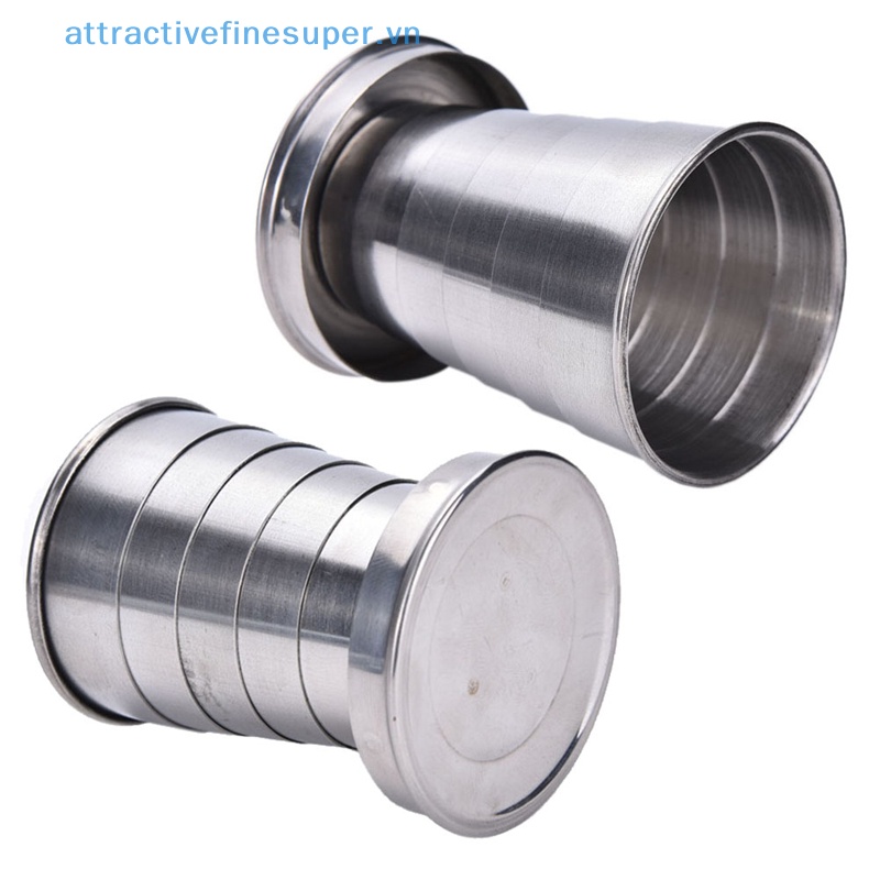 Cốc Mini Bằng Thép Không Gỉ Có Thể Gấp Gọn Tiện Dụng Mang Theo Du Lịch