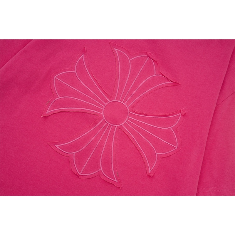 Áo Thun Cộc Tay Thêu Chữ Thập Xu Hướng Thời Trang Rt67I5