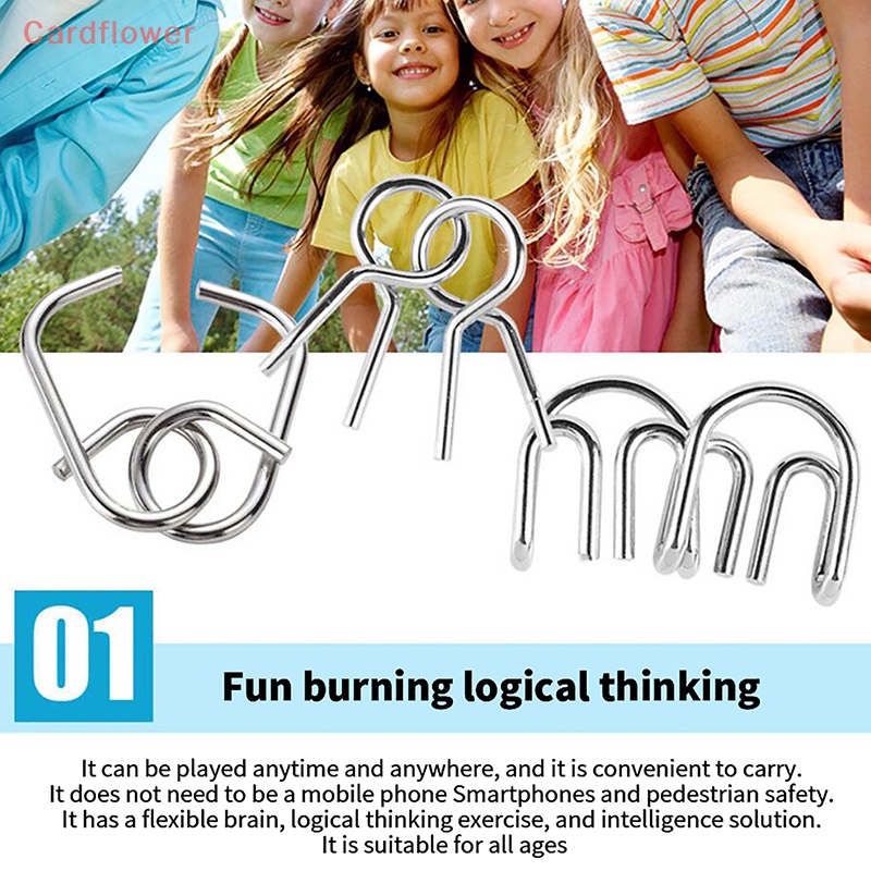 Bộ 8 Món Đồ Chơi Xếp Hình Bằng Kim Loại Giáo Dục Cho Bé Và Người Lớn