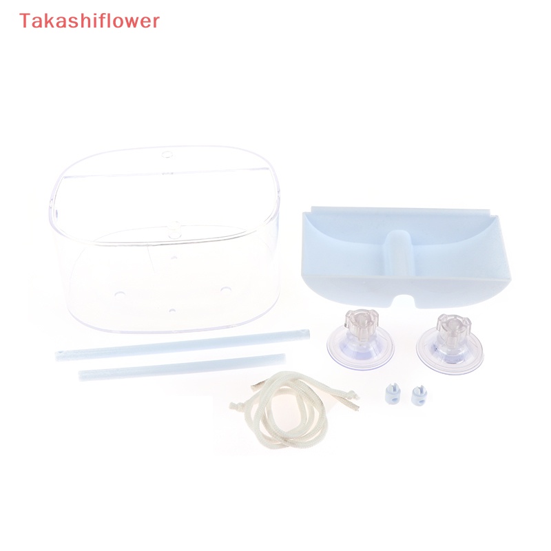 Khay Đựng Hạt Giống Gắn Cửa Sổ Bằng Acrylic Trong Suốt Hình Oval Có Giác Hút Mạnh Cho Chim