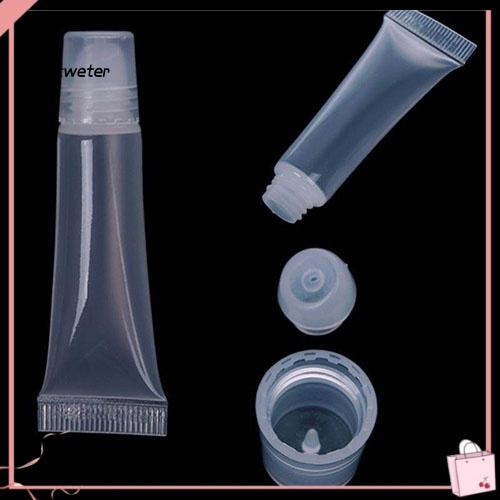 Set 5 Tuýp Rỗng 10ml Đựng Son Dưỡng Môi Có Nắp Đậy Tiện Dụng