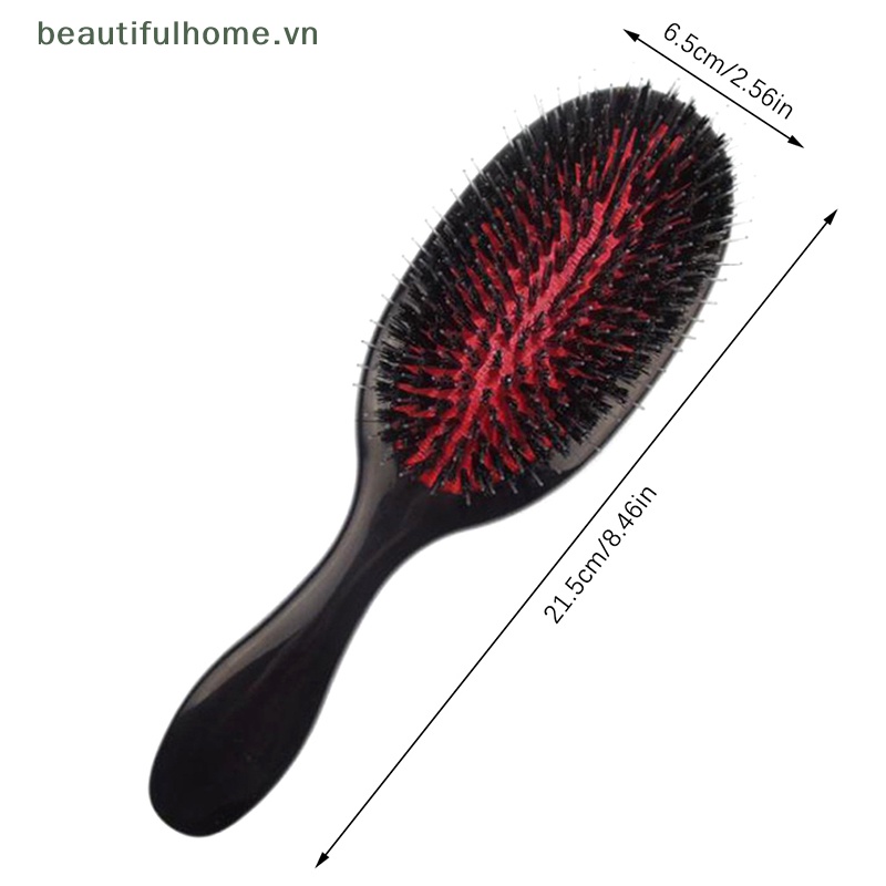 1 Lược Chải Tóc Hình Oval Mini Bằng Nylon Chống Tĩnh Điện Mát Xa Da Đầu