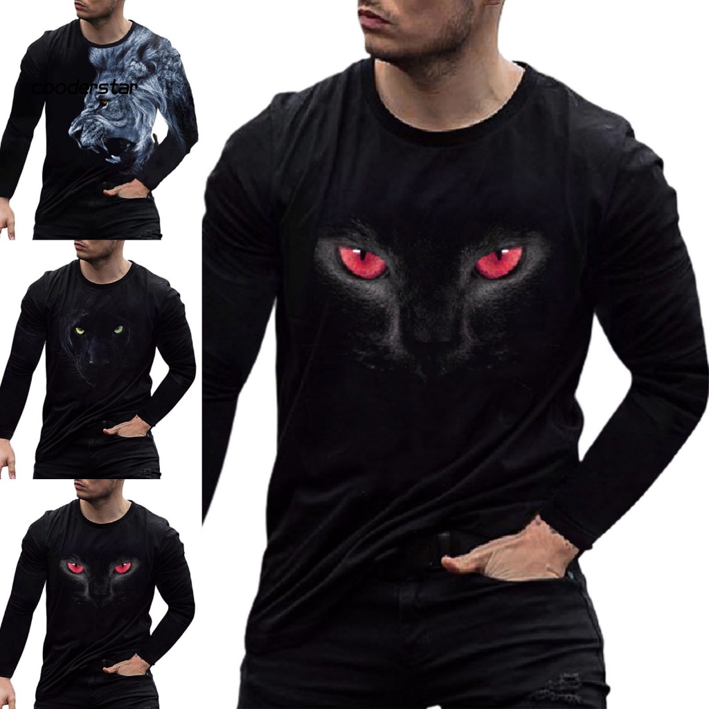 Áo Thun Nam Dáng Rộng In Hình Báo Đen Phong Cách Hip hop Cá Tính