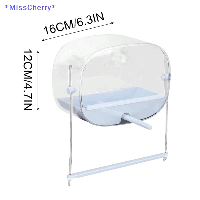 Giá Đỡ Hạt Giống Gắn Cửa Sổ Bằng Acrylic Trong Suốt Hình Oval Với Giác Hút Mạnh Cho Chim Mới