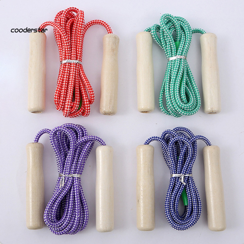 Dây Nhảy Thể Dục Đốt Mỡ Thừa Tay Cầm Bằng Gỗ Có Thể Điều Chỉnh Cho Người Lớn Và Trẻ Em