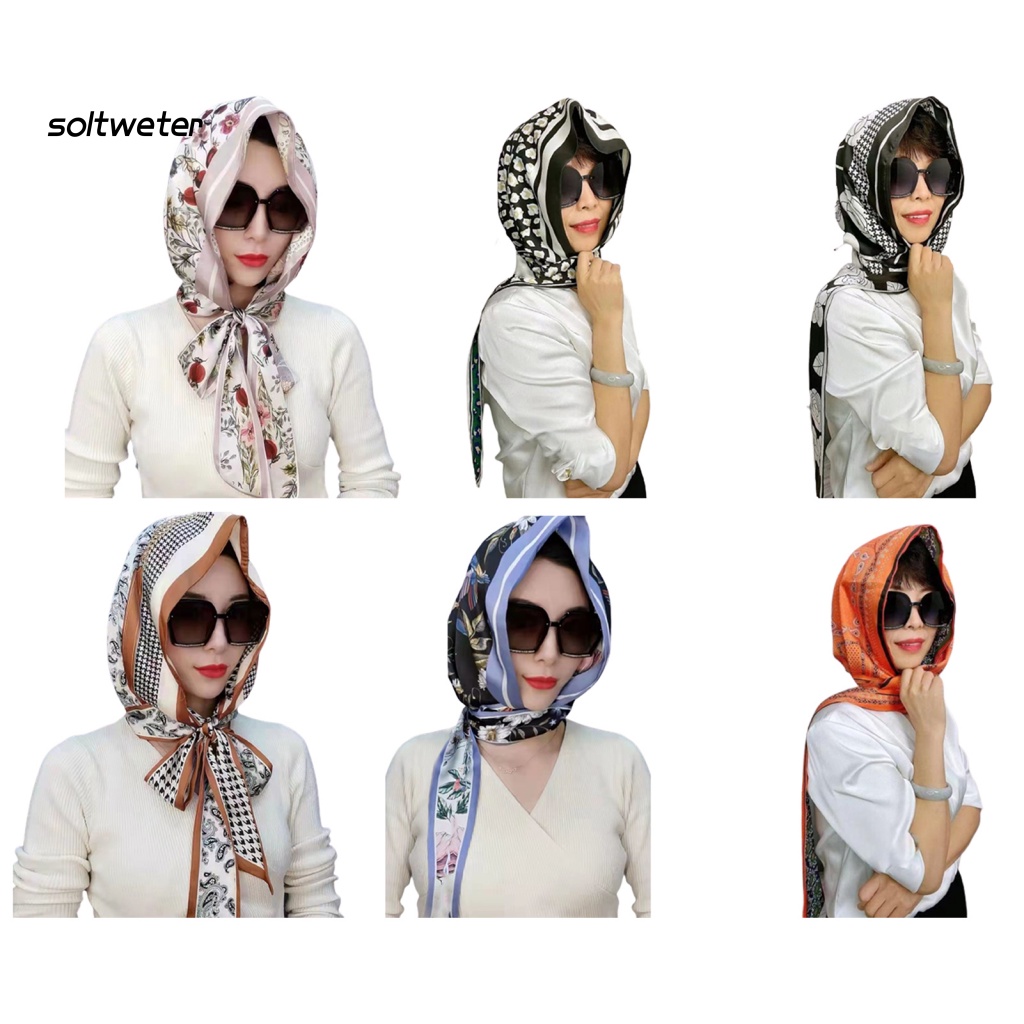 Mũ Turban Giả Lụa Hai Mặt In Họa Tiết Thời Trang Chống Nắng Dùng Hóa Trang