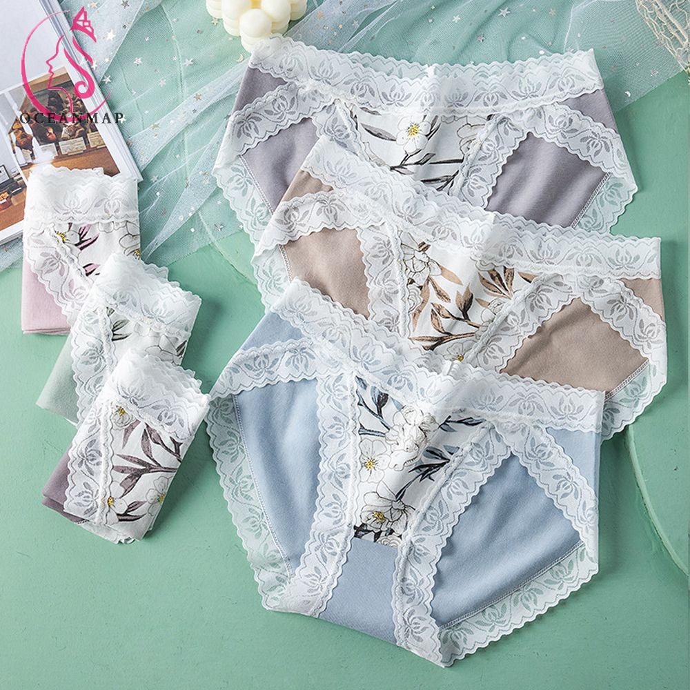 OCEANMAP Quần Lót Ren Lưng Vừa Xẻ Tà Quyến Rũ Thoải Mái Cho Nữ