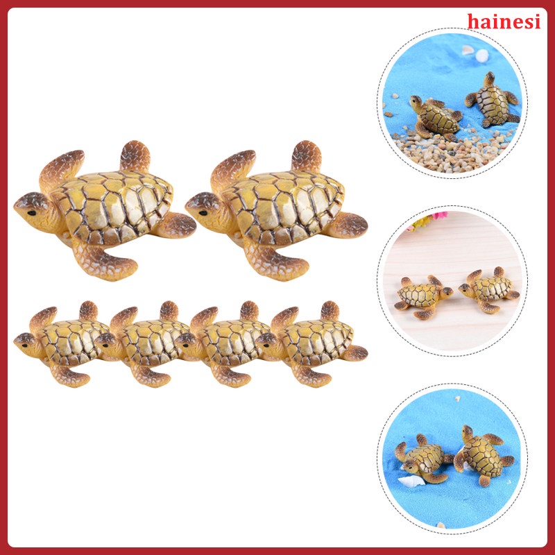 Set 6 Tượng Rùa Mini Trang Trí Tiểu Cảnh