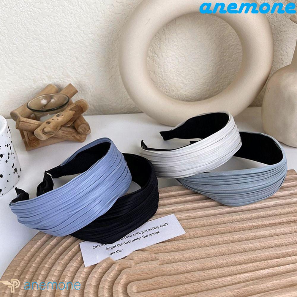 ANEMONE Băng Đô Cài Tóc Xếp Ly Đơn Giản Tinh Tế Thời Trang Cho Nữ