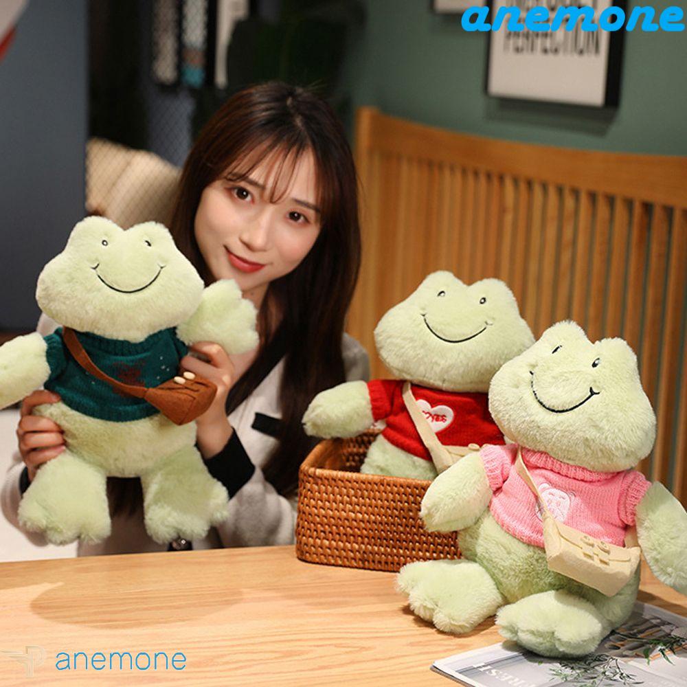 ANEMONE Chú Ếch Nhồi Bông Mềm Mại Đáng Yêu Trang Trí Túi Đeo Chéo