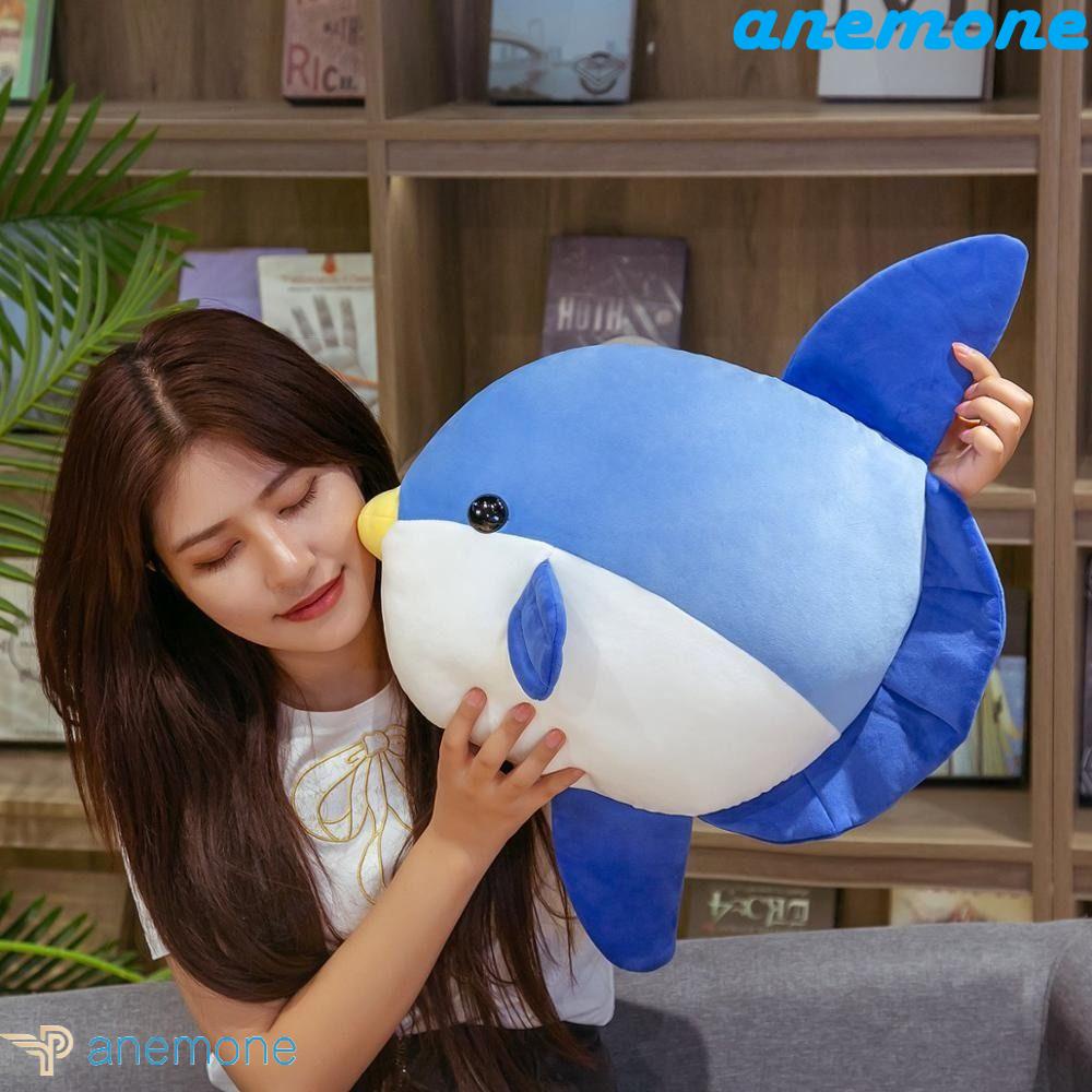 ANEMONE Thú Nhồi Bông Hình Cá Bằng Nhung Mềm Mại Dễ Thương Trang Trí Nhà Cửa