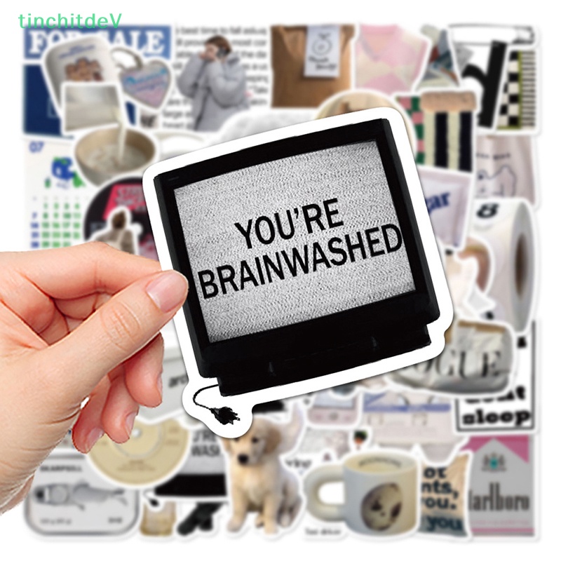 Bộ 57 Miếng Dán Họa Tiết Hoạt Hình Graffiti Kiểu Hàn Quốc Đơn Giản