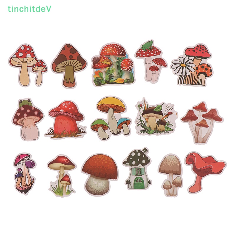 Bộ 50 Miếng Dán Hình Cây Nấm Dễ Thương Dùng Trang Trí Ván Trượt / Laptop / Điện Thoại / Xe Hơi