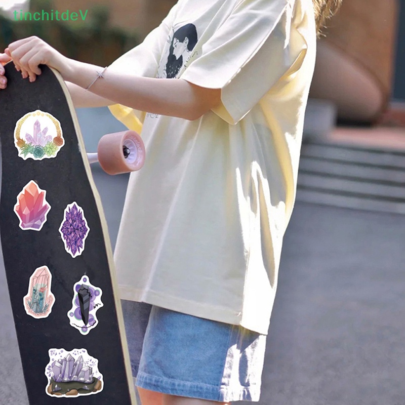 Set 50 Miếng Dán Pha Lê May Mắn Nhiều Màu Trang Trí Đàn Guitar / Laptop / Điện Thoại