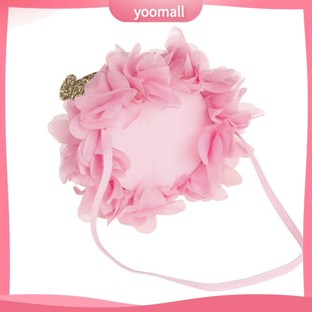 Băng Đô Cài Tóc Hình Vương Miện Đính Kim Sa Lấp Lánh Cho Bé Gái