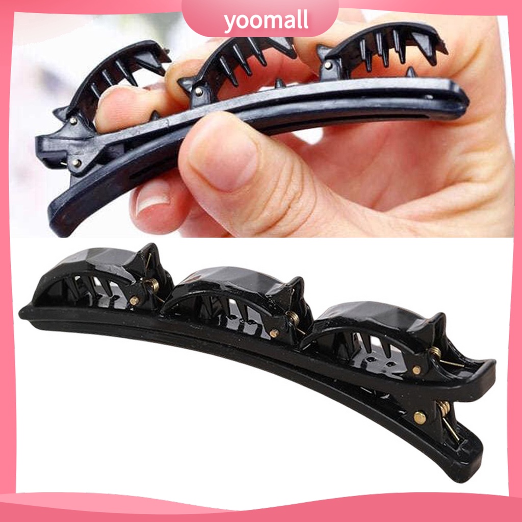 Kẹp Tóc Nhựa Hai Lớp Kiểu Dáng Đơn Giản Thanh Lịch Cho Nữ