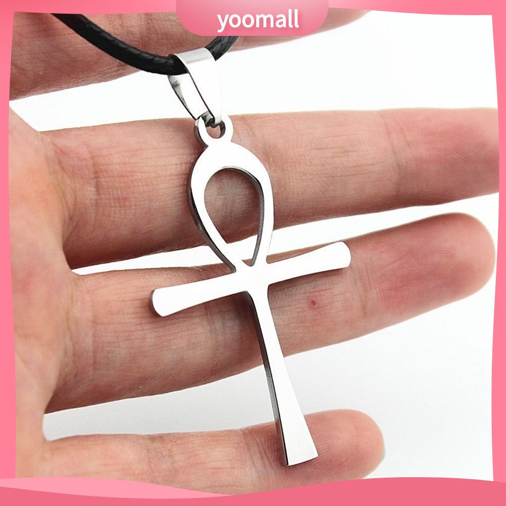 Vòng Cổ Choker Giả Da Mặt Thánh Giá Phong Cách Vintage