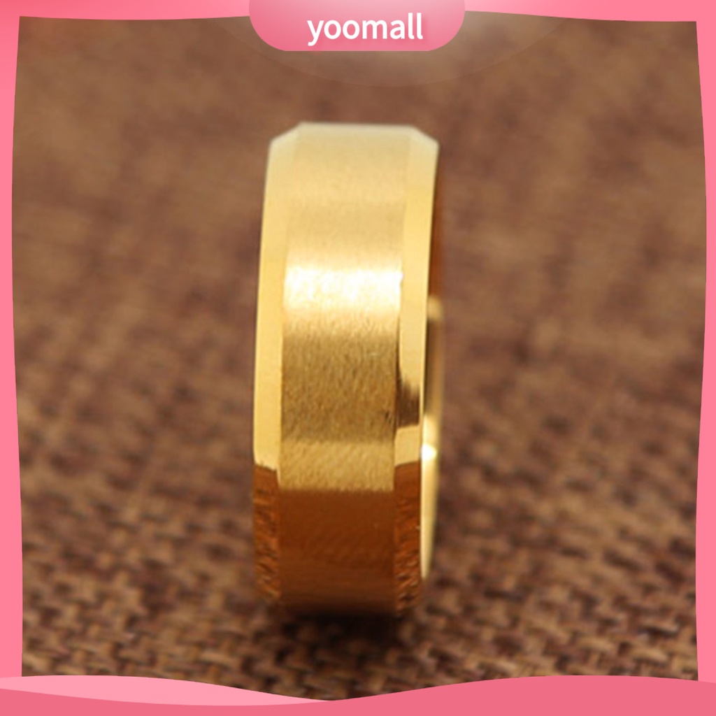 Nhẫn Màu Trơn 8mm Thoải Mái Dành Cho Nam Và Nữ