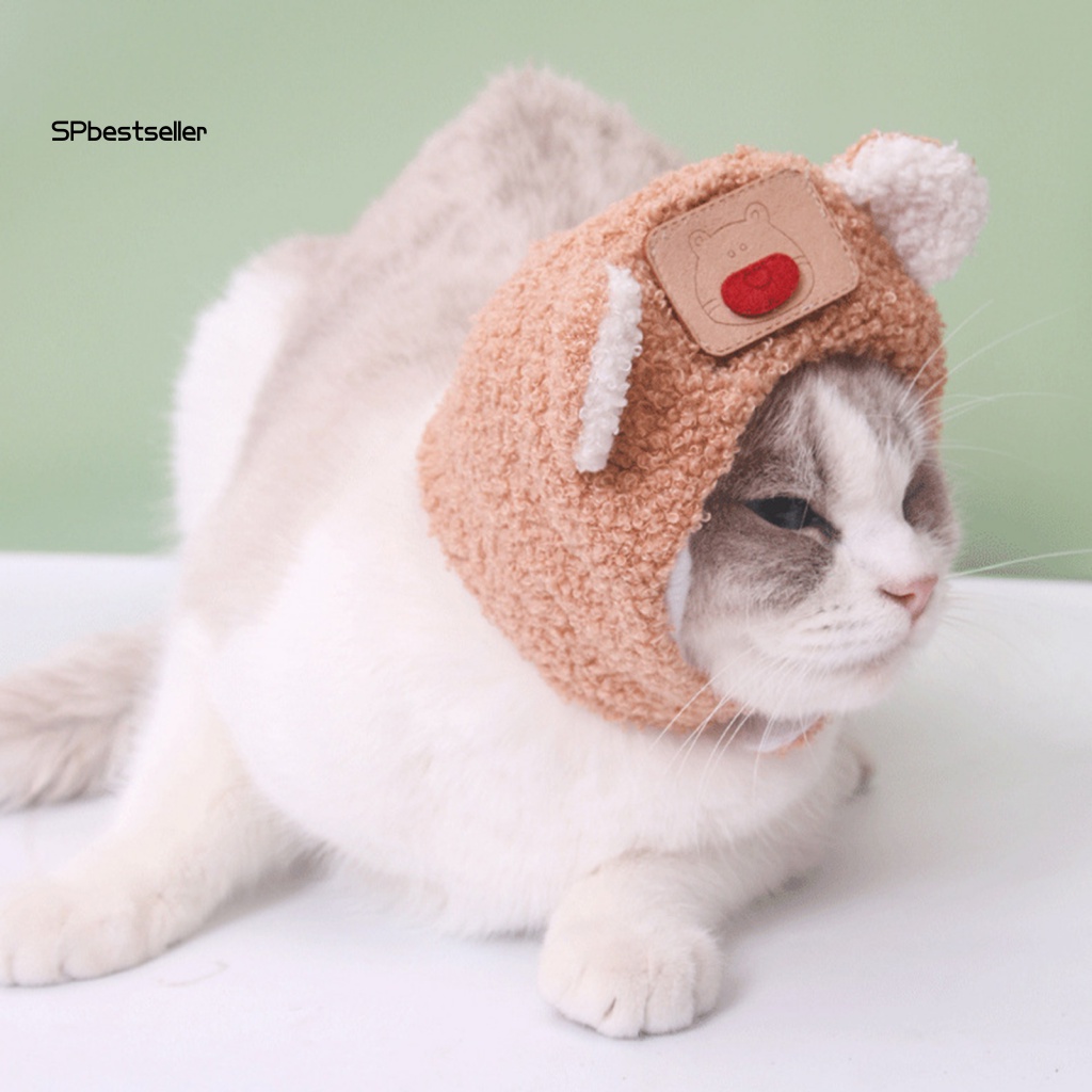 Mũ Giữ Ấm Tai Gấu Dễ Thương Cho Thú Cưng