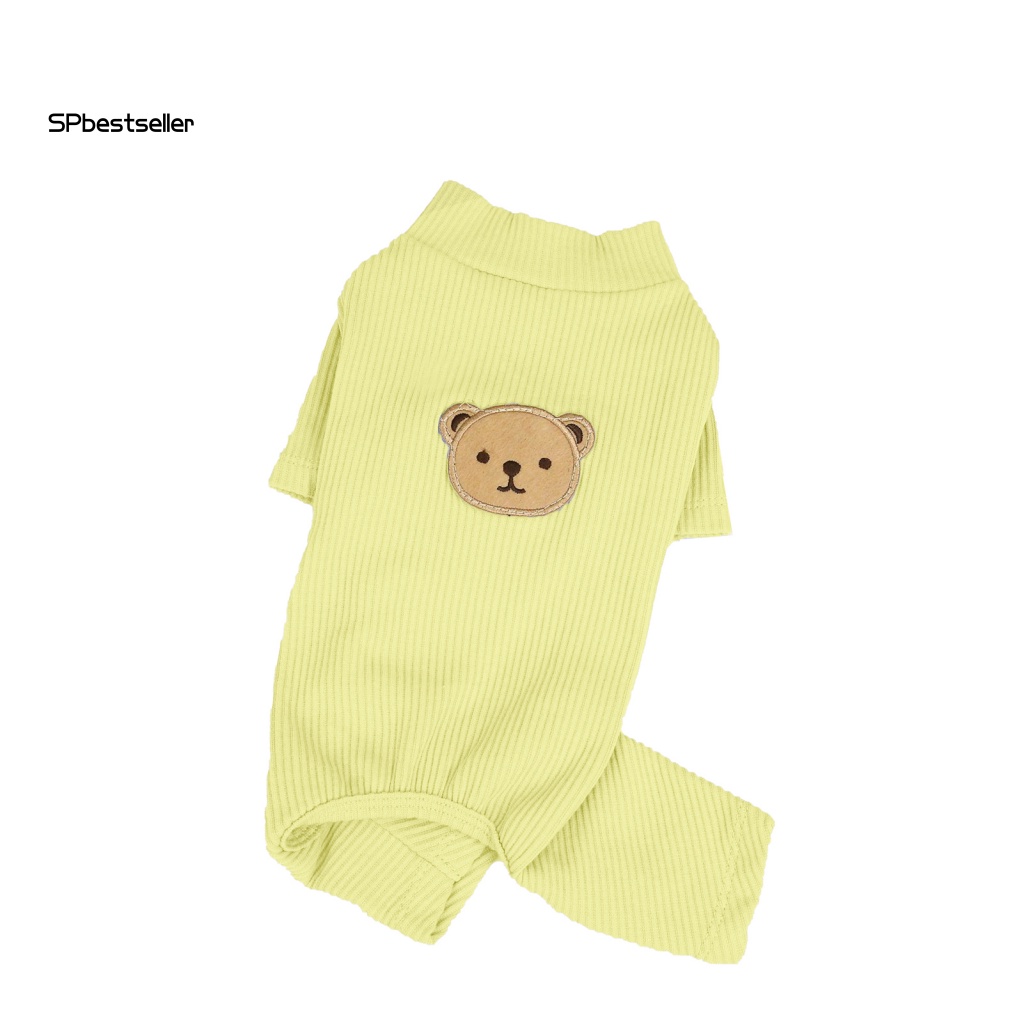 Áo Chui Đầu Bằng Vải Cotton In Họa Tiết Gấu Hoạt Hình Mặc Hàng Ngày Cho Thú Cưng