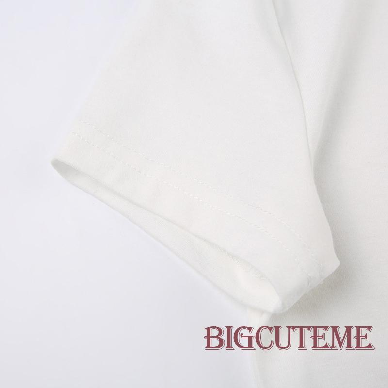 Áo Croptop Ôm Dáng Tay Ngắn In Họa Tiết Thỏ Dễ Thương Cho Nữ