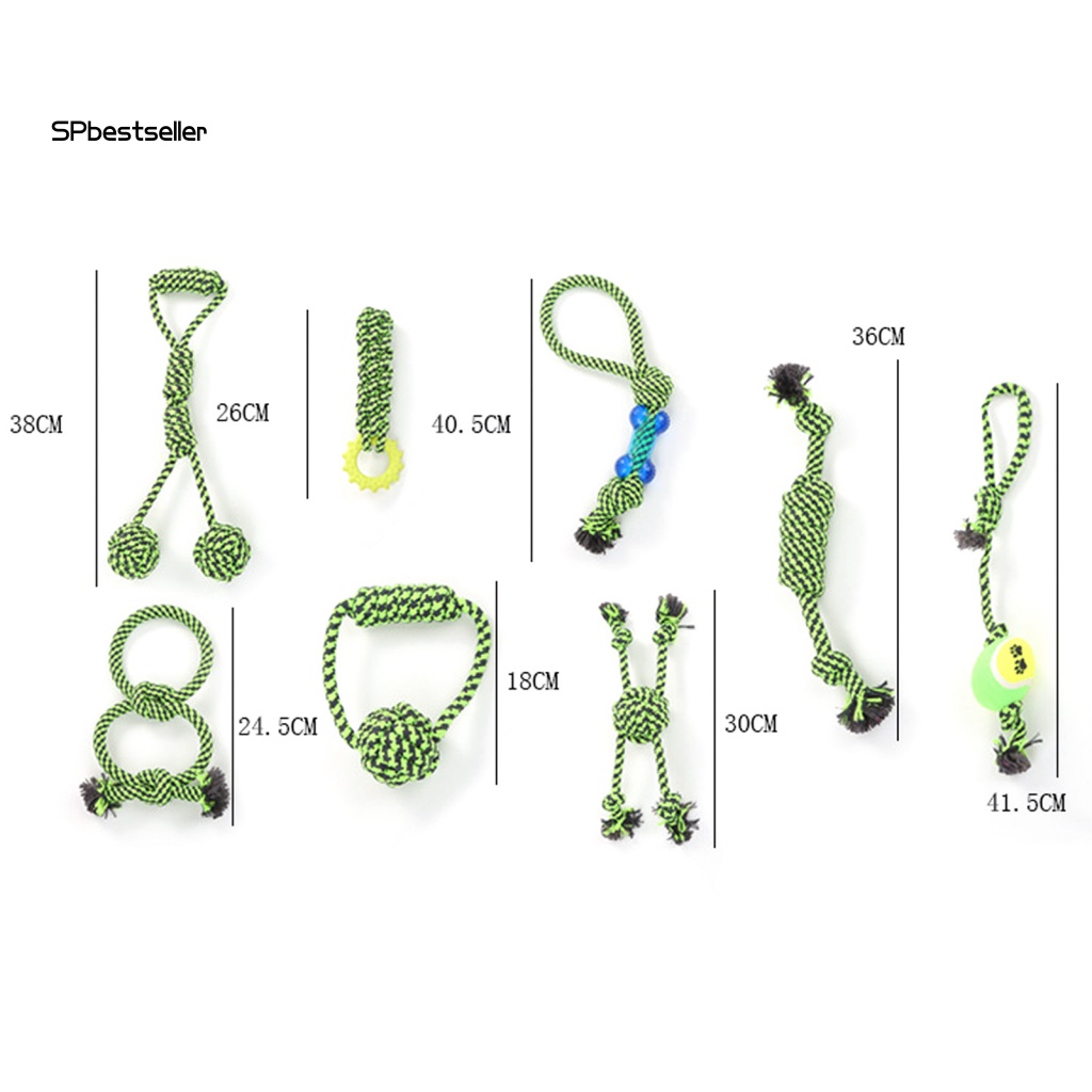 Set 8 Đồ Chơi Bằng Dây Cotton Bện Huấn Luyện Thú Cưng