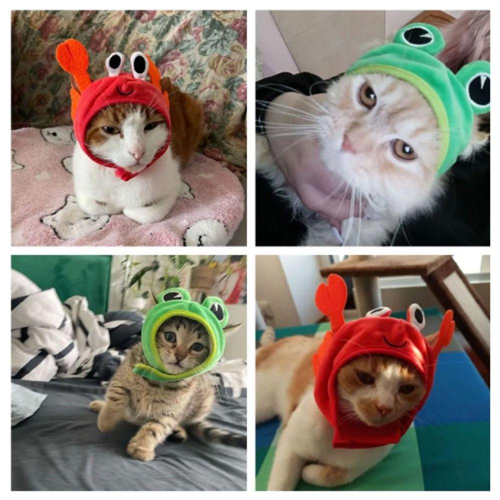 GIOVANNI Nón Đội Bằng Vải Bông Mềm Mại Thoáng Khí Hình Cua / Động Vật Dành Cho Thú Cưng