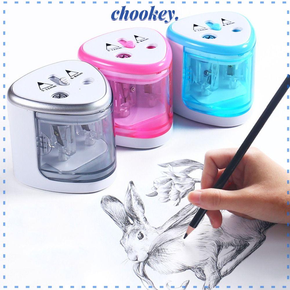 CHOOKEY Dụng Cụ Gọt Bút Chì Bằng Nhựa Hai Lỗ Tiện Dụng Cho Trường Học