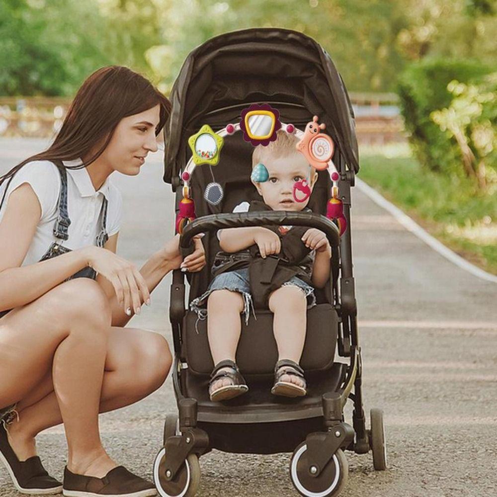 NIUYOU Đồ Chơi Treo Xe Đẩy Em Bé Bằng Nhựa Có Nhạc Kiểu Hoạt Hình Dễ Thương