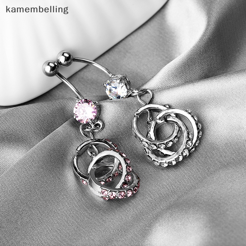 Khuyên Rốn Tròn Đính Đá Pha Lê Thời Trang Cho Nữ