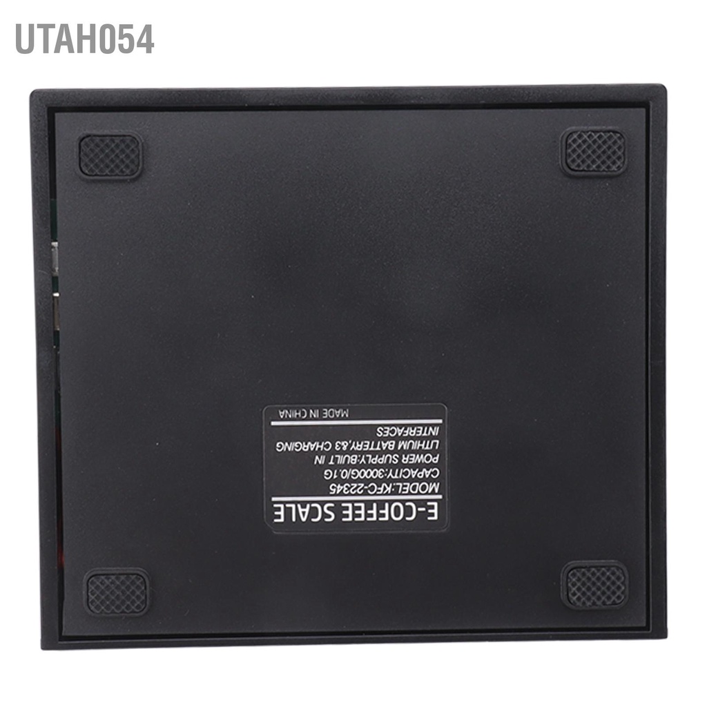Utah054 Cân cà phê kỹ thuật số Màn hình cảm ứng Độ chính xác cao máy pha có thể sạc lại tích hợp pin
