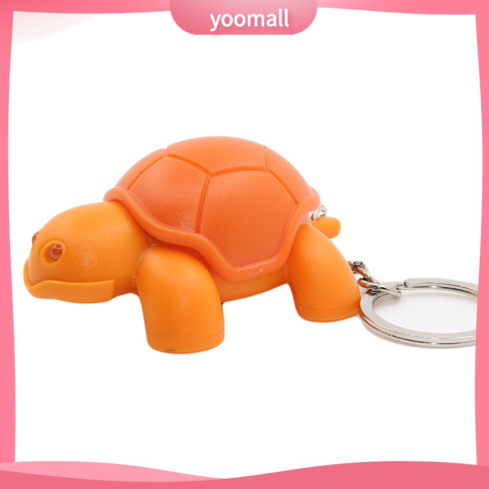 Móc Khóa Hình Rùa Có Đèn LED Và Giá Đỡ Treo Túi Xách Sáng Tạo