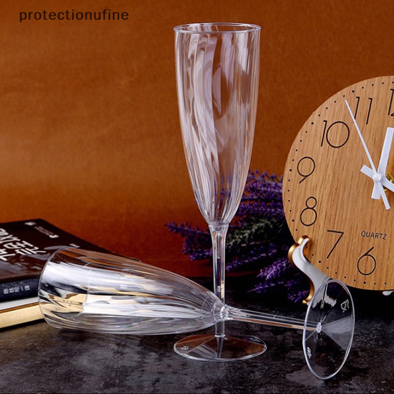 Sáo Thủy Tinh Uống Rượu Sâm Panh Bằng Nhựa Trong Suốt Dùng Một Lần PR3VN