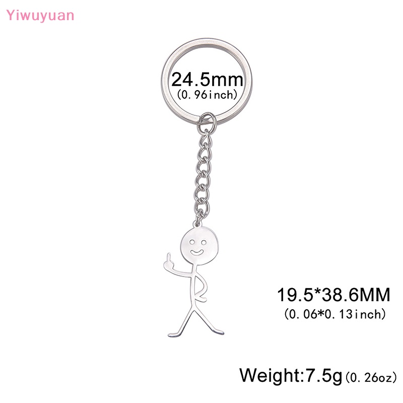 Móc Chìa Khóa Bằng Thép Không Gỉ Họa Tiết Graffiti Dễ Thương