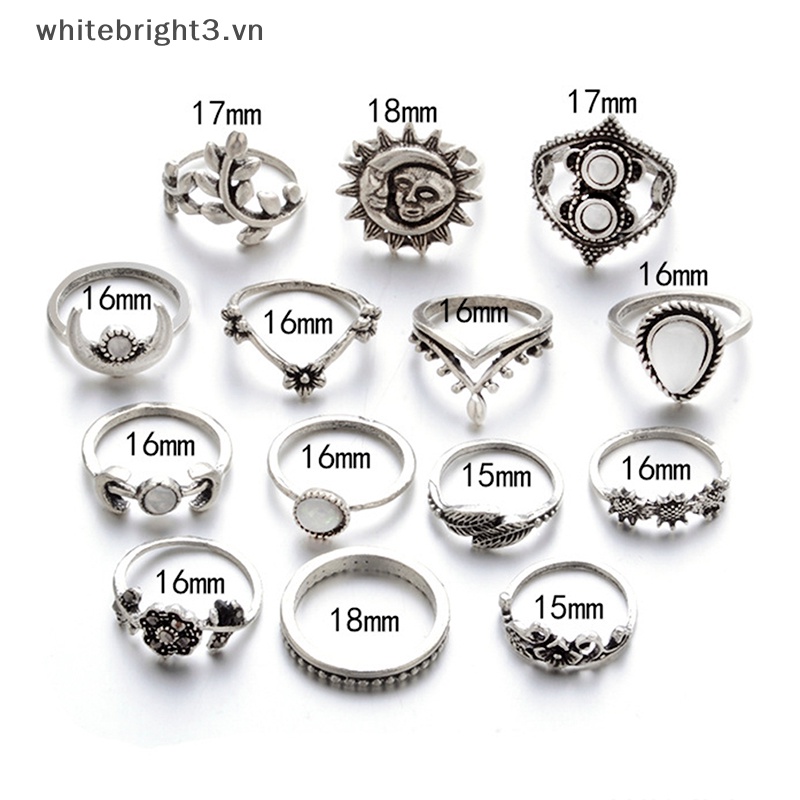 Set 14 Nhẫn Đeo Khớp Ngón Tay Phong Cách Boho