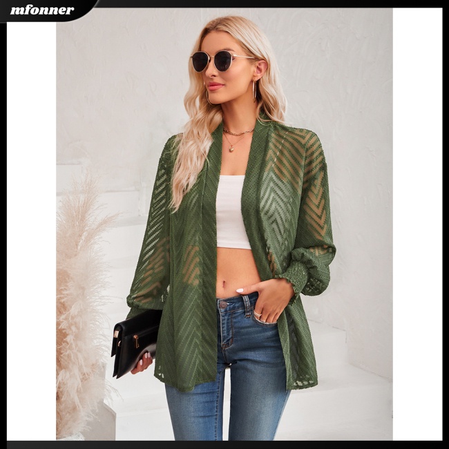 Áo Sơ Mi Nữ Tay Dài Dáng Rộng Màu Sắc Đơn Giản Thanh Lịch