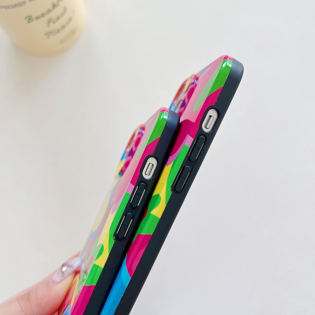 Ốp Điện Thoại TPU Mềm Họa Tiết Hoa Hướng Dương Gắn Dây Đeo Chống Sốc Cho IPhone 14 13 12 11 Pro Max