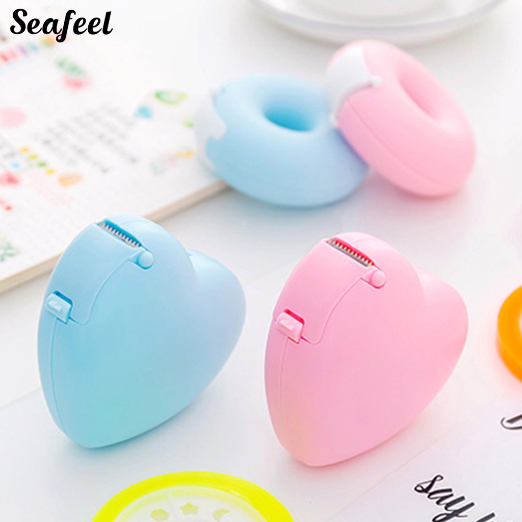 Khuôn Cắt Băng Keo Hình Bánh Donut Trái Tim Hoạt Hình Mini