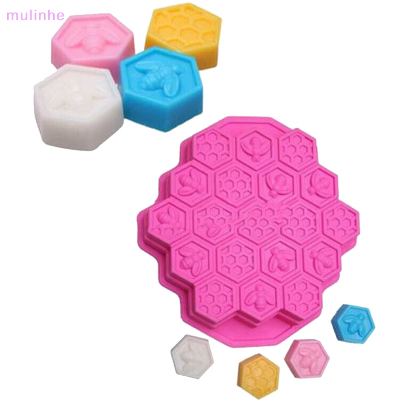 Khuôn Làm Bánh / Xà Phòng 19 Ô Hình Tổ Ong Bằng Silicone
