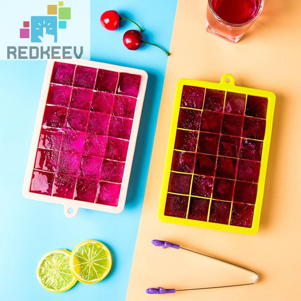 Khuôn Silicone Làm Đá 24 Ô Có Nắp Đậy