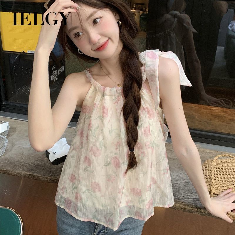 Áo Hai Dây Thắt Nơ Phong Cách Phương Tây Dành Cho Nữ